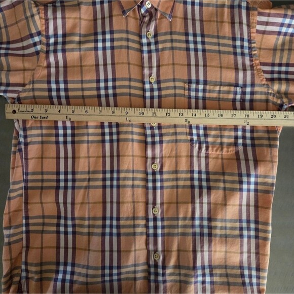 Burberry London Nova Check Plaid Long Sleeve Button Front Cotton Twill Shirt M - Picture 13 of 15